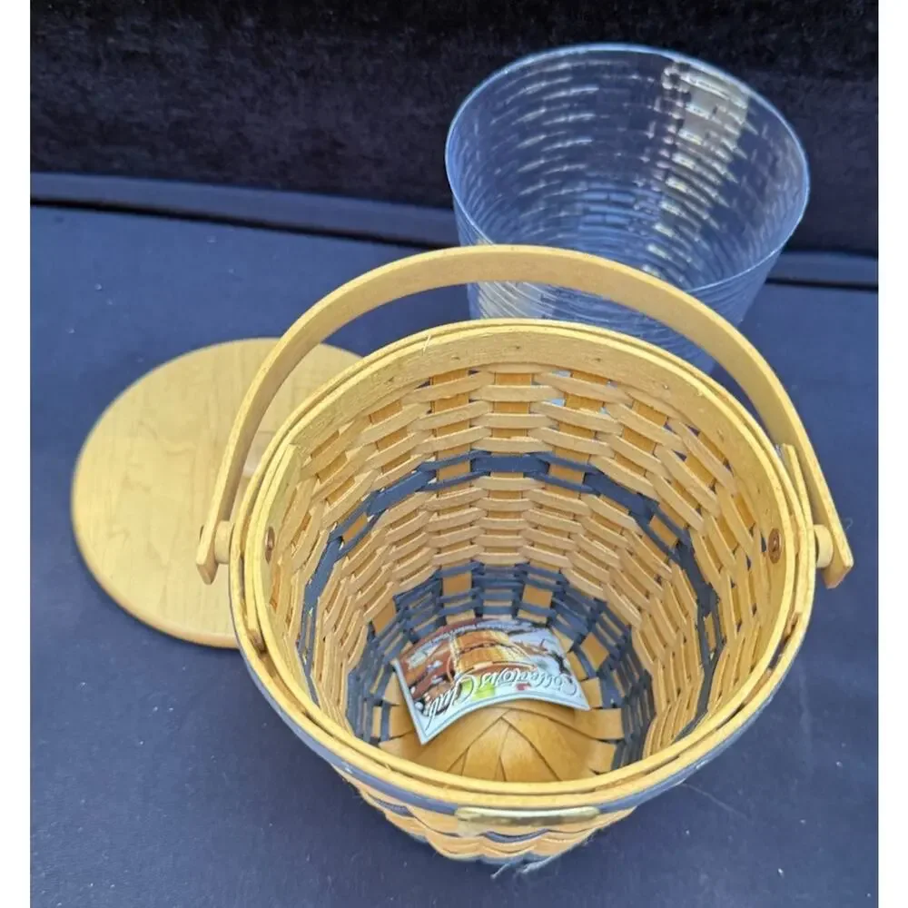 Longaberger J.W. Collection Miniature Banker's Waste Basket 2001 Edition